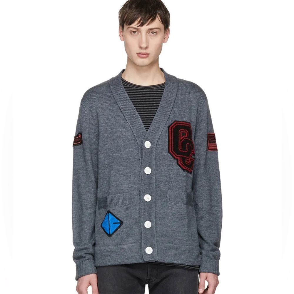 Open Ceremony Grey Limited Edition Varsity Cardigan